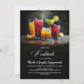 Colorful Cocktails Engagement Party Kaart (Voorkant)