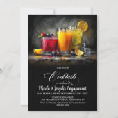 Colorful Cocktails Engagement Party Kaart (Voorkant)