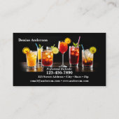 Colorful Cocktails Professional Bartender Visitekaartje (Achterkant)