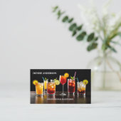 Colorful Cocktails Professional Bartender Visitekaartje (Staand voorkant)