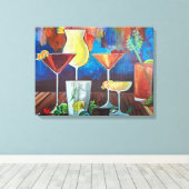 Colorful Cocktails Wall Art Canvas Afdruk (Insitu (Houten vloer))