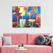 Colorful Cocktails Wall Art Canvas Afdruk (Insitu (Woonkamer))