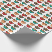 Colorful Coffee Cup Pattern Cadeaupapier (Hoek)