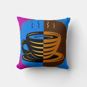 Colorful Coffee Mok Pillow Kussen