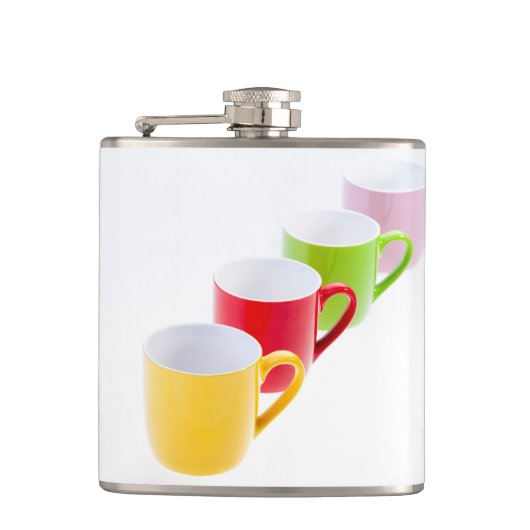 Colorful Coffee Mugs Heupfles (Voorkant)