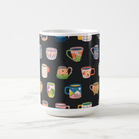 Colorful Coffee Mugs Pattern Koffiemok (Center)