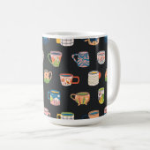 Colorful Coffee Mugs Pattern Koffiemok (Voorkant rechts)