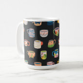 Colorful Coffee Mugs Pattern Koffiemok (Voorkant links)