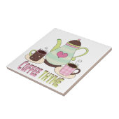 Colorful Coffee Tile Tegeltje (Zijkant)