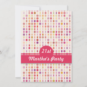 Colorful Coins Birthday Invitation Kaart