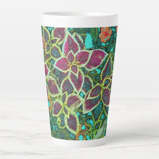 Colorful Coleus Latte Mok (Voorkant)