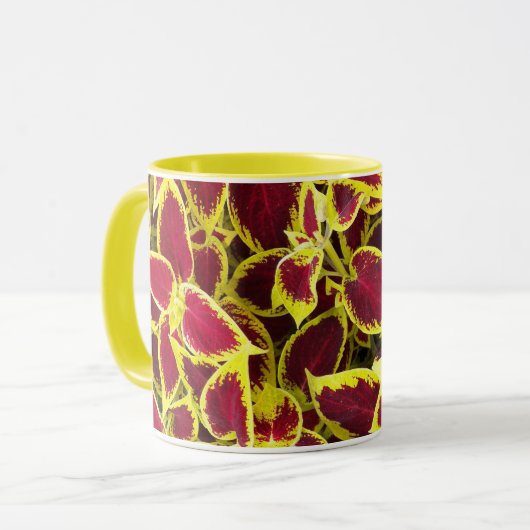 Colorful Coleus Plant Leaves Floral Mok (Voorkant links)