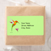 Colorful Colibri Birds Etiket (Insitu)