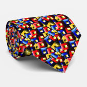 Colorful Collage Poker Stropdas (Opgerold)