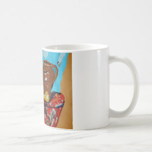 Colorful Collage Stilllife Art Witte Mok