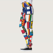Colorful Collectie of World Flags Leggings (Links)