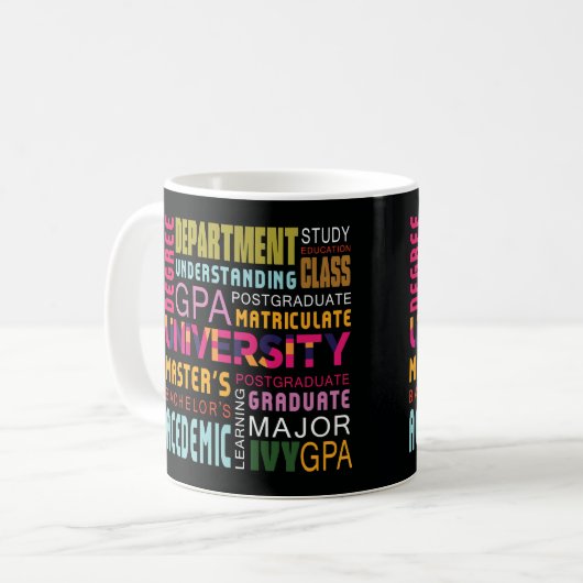 Colorful College University Items Koffiemok (Voorkant links)