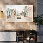 Colorful Colonial City Art Print Wall Poster