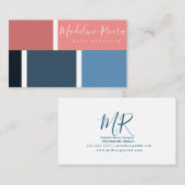 Colorful Color Block Home Interior Designer Visitekaartje (Voorkant / Achterkant)