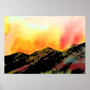 Colorful Colorado Mountain Sunset Poster