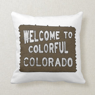 Colorful Colorado-welkomstbord decoratieve kussens