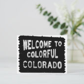 Colorful Colorado, zwart welkomstteken Briefkaart (Staand voorkant)