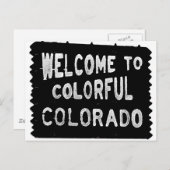 Colorful Colorado, zwart welkomstteken Briefkaart (Voorkant / Achterkant)