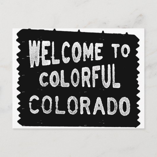 Colorful Colorado, zwart welkomstteken Briefkaart (Voorkant)