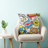 Colorful Comic Pop Art Speech Bubble Pattern Kussen (Stoel)