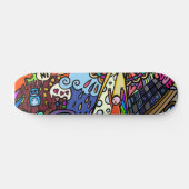 Colorful Comic Sketch Persoonlijk Skateboard (Horizontaal)