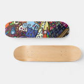 Colorful Comic Sketch Persoonlijk Skateboard (Horizontaal)