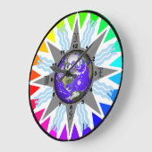 Colorful Compass Earth Wall klok (Hoek)