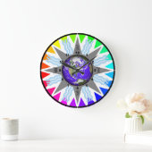 Colorful Compass Earth Wall klok (Huis)