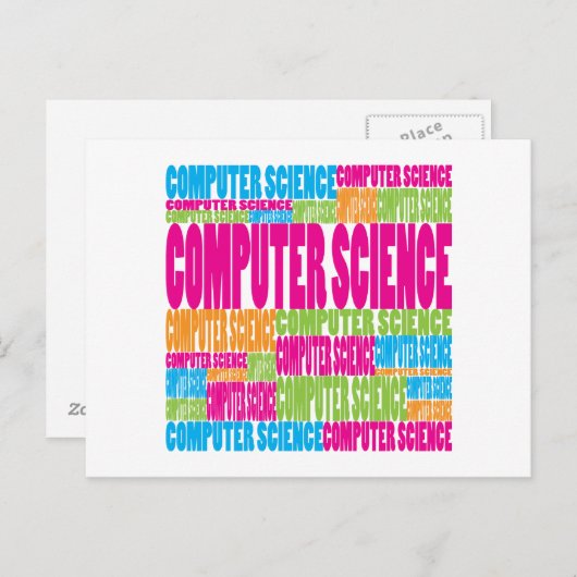 Colorful Computer Science Briefkaart (Voorkant / Achterkant)