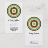 Colorful Concentric Circle 02 Visitekaartje (Voorkant / Achterkant)