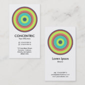Colorful Concentric Circle 04 Visitekaartje (Voorkant / Achterkant)