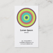 Colorful Concentric Circle 04 Visitekaartje (Achterkant)