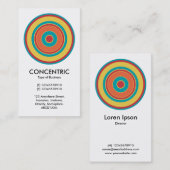 Colorful Concentric Circle 05 Visitekaartje (Voorkant / Achterkant)