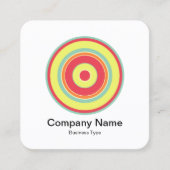 Colorful Concentric Circles 01 Vierkante Visitekaartje (Voorkant)
