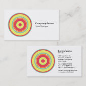 Colorful Concentric Circles 01 Visitekaartje (Voorkant / Achterkant)