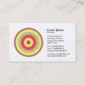 Colorful Concentric Circles 01 Visitekaartje (Achterkant)