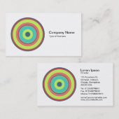 Colorful Concentric Circles 04 Visitekaartje (Voorkant / Achterkant)