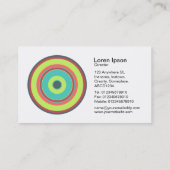 Colorful Concentric Circles 04 Visitekaartje (Achterkant)