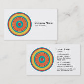 Colorful Concentric Circles 05 Visitekaartje (Voorkant / Achterkant)