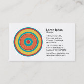 Colorful Concentric Circles 05 Visitekaartje (Achterkant)