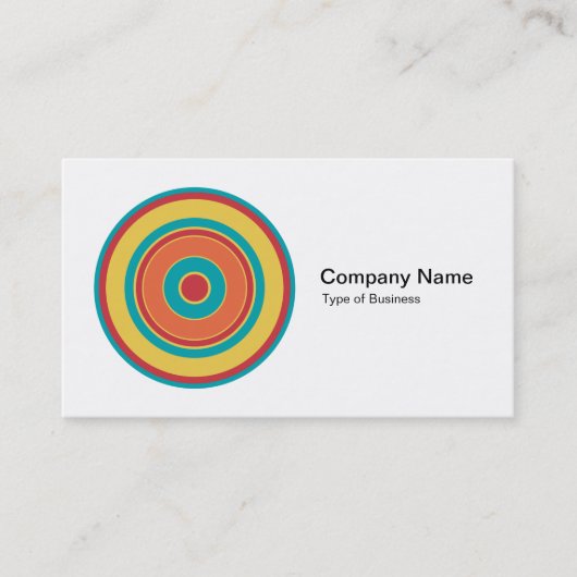 Colorful Concentric Circles 05 Visitekaartje (Voorkant)