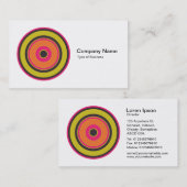 Colorful Concentric Circles 06 Visitekaartje (Voorkant / Achterkant)