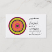 Colorful Concentric Circles 06 Visitekaartje (Achterkant)