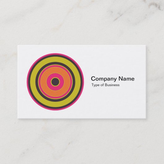 Colorful Concentric Circles 06 Visitekaartje (Voorkant)