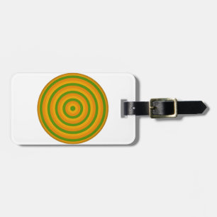 Colorful Concentric Circles Bagagelabel